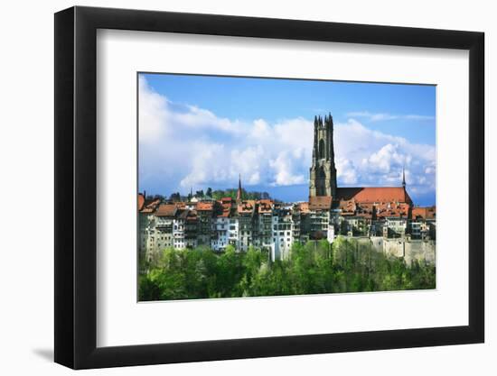 Switzerland, Fribourg on the Sarine River-Uwe Steffens-Framed Photographic Print