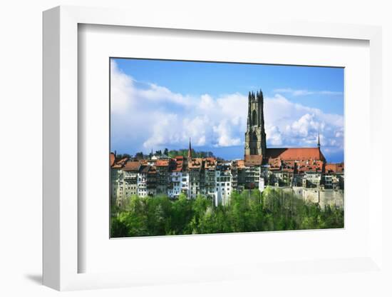 Switzerland, Fribourg on the Sarine River-Uwe Steffens-Framed Photographic Print