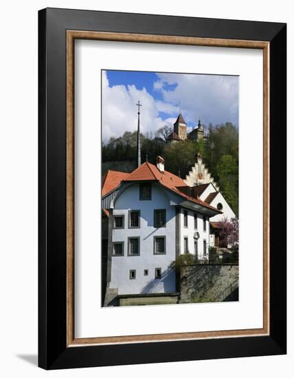 Switzerland, Fribourg on the Sarine River-Uwe Steffens-Framed Photographic Print