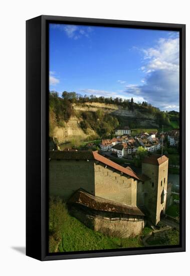 Switzerland, Fribourg on the Sarine River-Uwe Steffens-Framed Premier Image Canvas