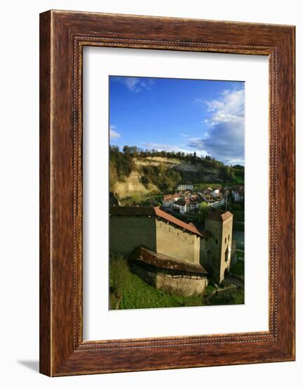 Switzerland, Fribourg on the Sarine River-Uwe Steffens-Framed Photographic Print