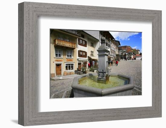 Switzerland, Gruy?res Castle and Town in the Swiss Canton Fribourg-Uwe Steffens-Framed Photographic Print