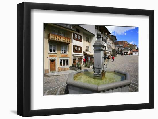 Switzerland, Gruy?res Castle and Town in the Swiss Canton Fribourg-Uwe Steffens-Framed Photographic Print