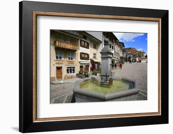 Switzerland, Gruy?res Castle and Town in the Swiss Canton Fribourg-Uwe Steffens-Framed Photographic Print