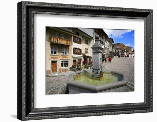 Switzerland, Gruy?res Castle and Town in the Swiss Canton Fribourg-Uwe Steffens-Framed Photographic Print