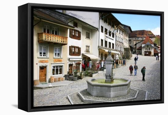 Switzerland, Gruy?res Castle and Town in the Swiss Canton Fribourg-Uwe Steffens-Framed Premier Image Canvas