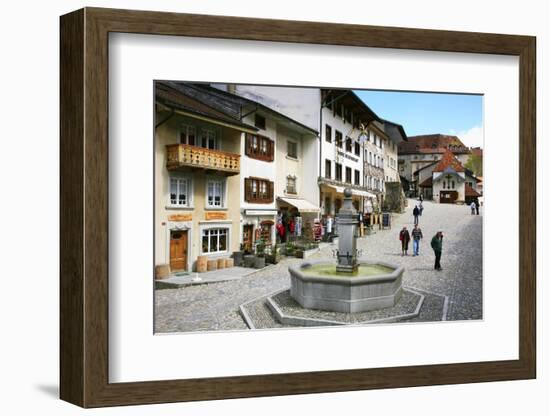 Switzerland, Gruy?res Castle and Town in the Swiss Canton Fribourg-Uwe Steffens-Framed Photographic Print