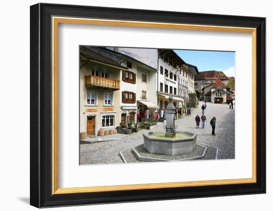 Switzerland, Gruy?res Castle and Town in the Swiss Canton Fribourg-Uwe Steffens-Framed Photographic Print