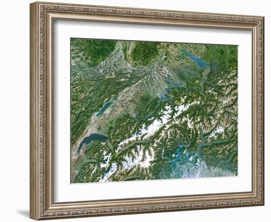 Switzerland, Satellite Image-PLANETOBSERVER-Framed Photographic Print