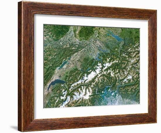 Switzerland, Satellite Image-PLANETOBSERVER-Framed Photographic Print