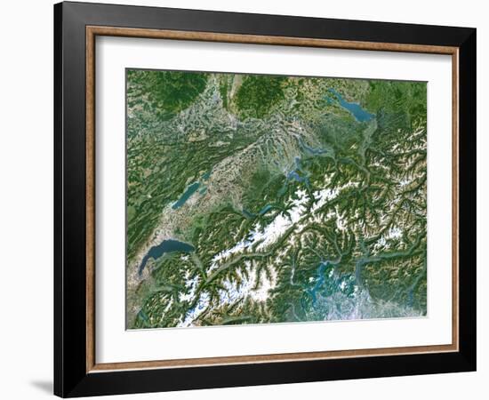 Switzerland, Satellite Image-PLANETOBSERVER-Framed Photographic Print