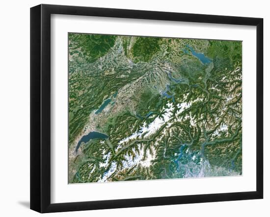 Switzerland, Satellite Image-PLANETOBSERVER-Framed Photographic Print