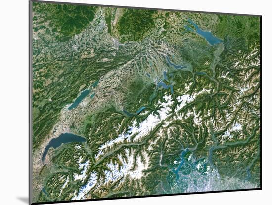 Switzerland, Satellite Image-PLANETOBSERVER-Mounted Photographic Print