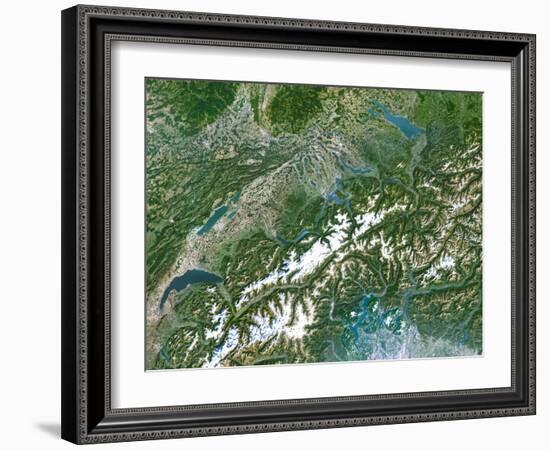 Switzerland, Satellite Image-PLANETOBSERVER-Framed Photographic Print