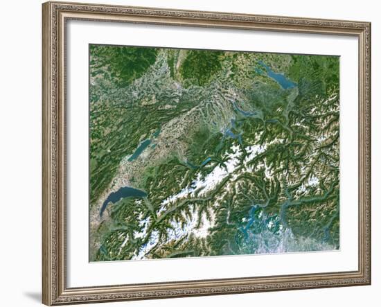 Switzerland, Satellite Image-PLANETOBSERVER-Framed Photographic Print