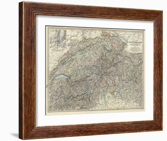 Switzerland, Savoy, Piedmont, c.1861-Alexander Keith Johnston-Framed Art Print