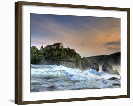 Switzerland, Schaffhausen, Rhine Falls / Rheinfall and Laufen Castle-Michele Falzone-Framed Photographic Print