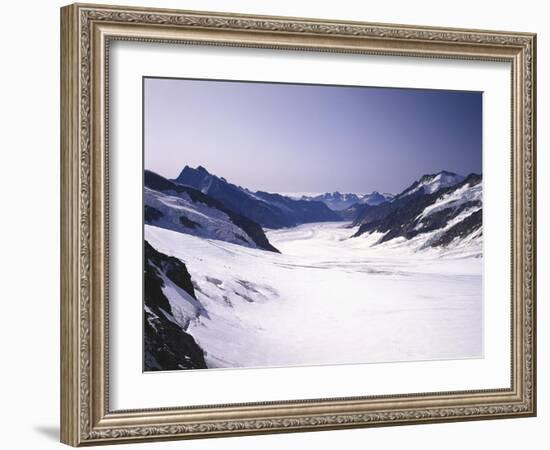 Switzerland, Valais, Mountain 'Jungfraujoch', Great Aletsch Glacier-Thonig-Framed Photographic Print