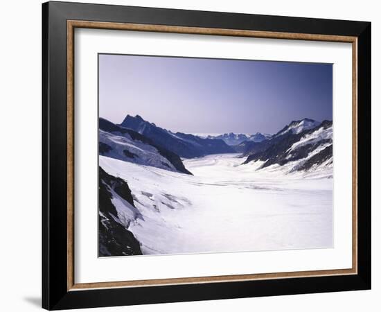 Switzerland, Valais, Mountain 'Jungfraujoch', Great Aletsch Glacier-Thonig-Framed Photographic Print