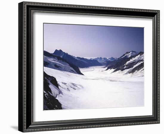 Switzerland, Valais, Mountain 'Jungfraujoch', Great Aletsch Glacier-Thonig-Framed Photographic Print