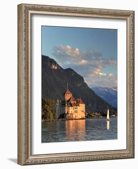 Switzerland, Vaud, Montreaux, Chateau De Chillon and Lake Geneva (Lac Leman)-Michele Falzone-Framed Photographic Print