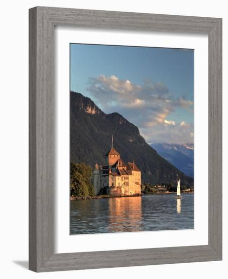 Switzerland, Vaud, Montreaux, Chateau De Chillon and Lake Geneva (Lac Leman)-Michele Falzone-Framed Photographic Print