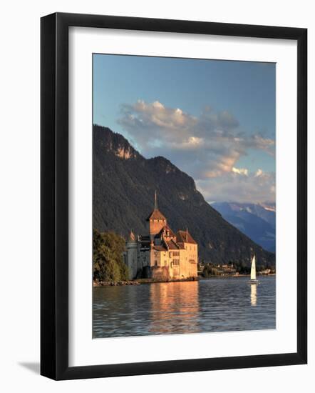 Switzerland, Vaud, Montreaux, Chateau De Chillon and Lake Geneva (Lac Leman)-Michele Falzone-Framed Photographic Print