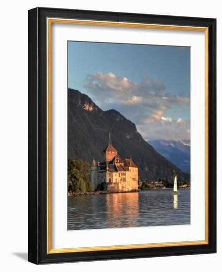 Switzerland, Vaud, Montreaux, Chateau De Chillon and Lake Geneva (Lac Leman)-Michele Falzone-Framed Photographic Print