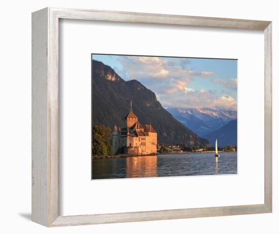 Switzerland, Vaud, Montreaux, Chateau De Chillon and Lake Geneva (Lac Leman)-Michele Falzone-Framed Photographic Print