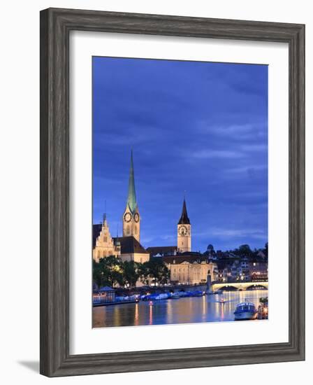 Switzerland, Zurich, Old Town and Limmat River-Michele Falzone-Framed Photographic Print