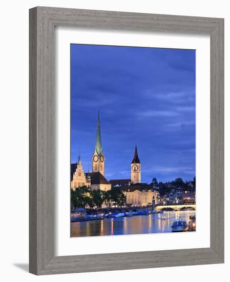 Switzerland, Zurich, Old Town and Limmat River-Michele Falzone-Framed Photographic Print