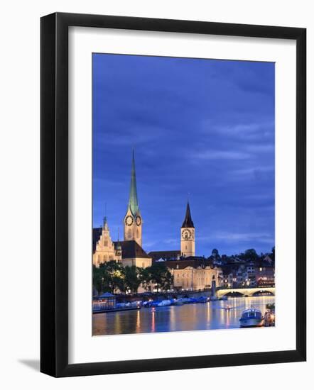 Switzerland, Zurich, Old Town and Limmat River-Michele Falzone-Framed Photographic Print