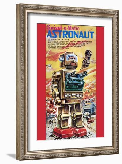 Swivel-O-Matic Astronaut-null-Framed Art Print