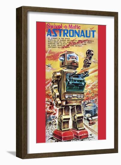 Swivel-O-Matic Astronaut-null-Framed Art Print