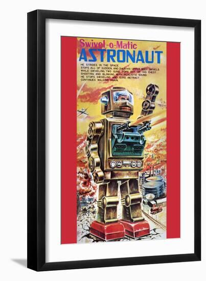 Swivel-O-Matic Astronaut-null-Framed Art Print