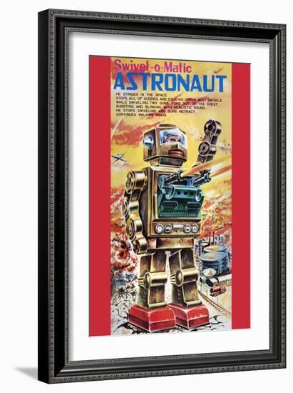 Swivel-O-Matic Astronaut-null-Framed Art Print