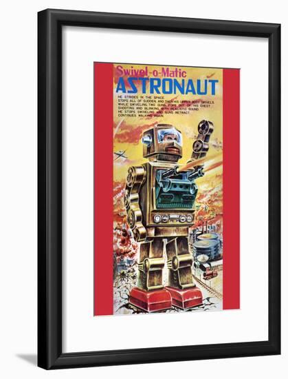 Swivel-O-Matic Astronaut-null-Framed Art Print