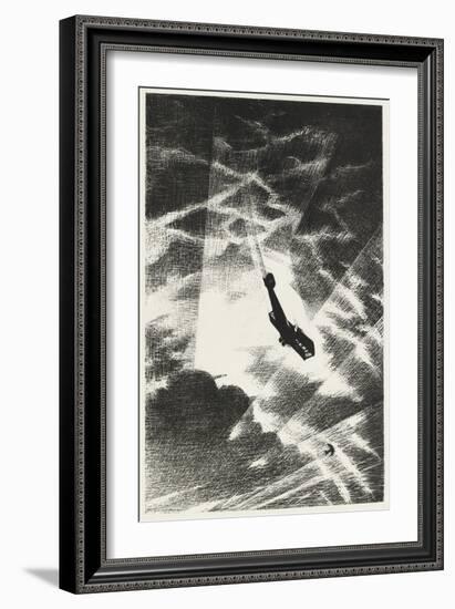 Swooping down on a Taube, 1917 (Litho)-Christopher Richard Wynne Nevinson-Framed Giclee Print