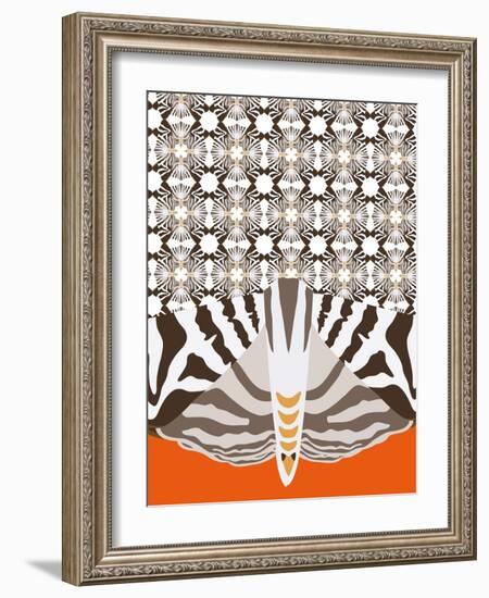 Swooping Puma on Orange-Belen Mena-Framed Giclee Print