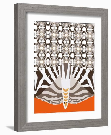 Swooping Puma on Orange-Belen Mena-Framed Giclee Print