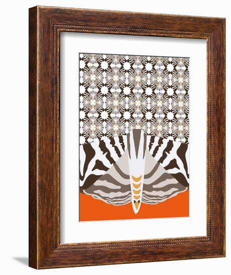 Swooping Puma on Orange-Belen Mena-Framed Giclee Print