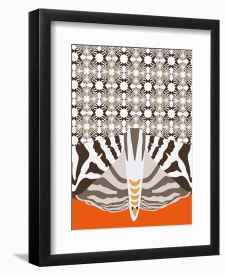 Swooping Puma on Orange-Belen Mena-Framed Giclee Print