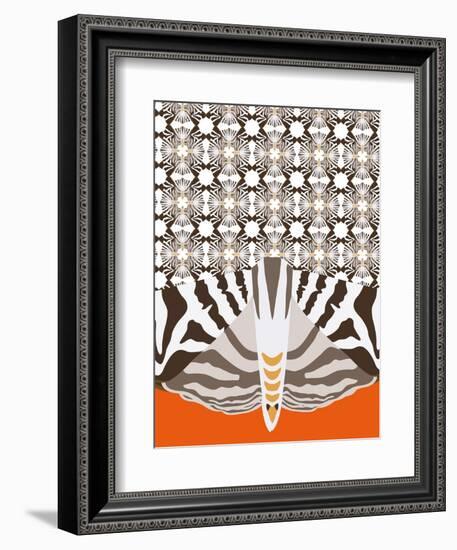 Swooping Puma on Orange-Belen Mena-Framed Giclee Print