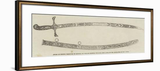 Sword of Honour Presented to General Sir William Fenwick Williams-null-Framed Giclee Print