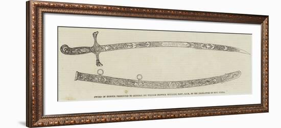 Sword of Honour Presented to General Sir William Fenwick Williams-null-Framed Giclee Print