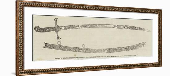 Sword of Honour Presented to General Sir William Fenwick Williams-null-Framed Giclee Print