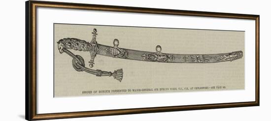 Sword of Honour Presented to Major-General Sir Evelyn Wood, Vc, Cb, at Chelmsford-null-Framed Giclee Print