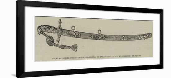 Sword of Honour Presented to Major-General Sir Evelyn Wood, Vc, Cb, at Chelmsford-null-Framed Giclee Print