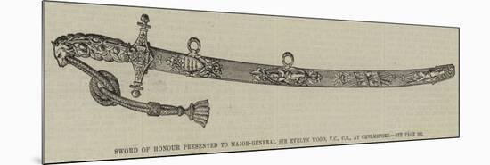 Sword of Honour Presented to Major-General Sir Evelyn Wood, Vc, Cb, at Chelmsford-null-Mounted Giclee Print