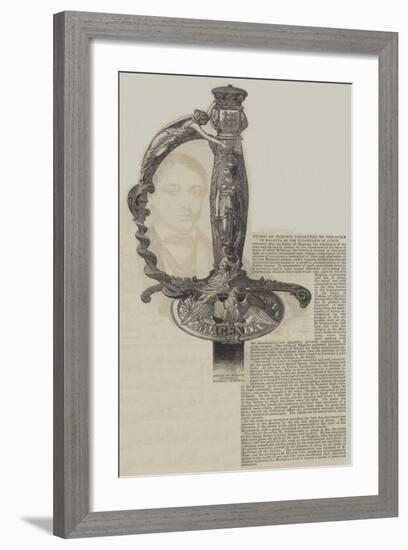 Sword of Honour Presented to the Duke of Magenta by the Inhabitants of Autun-null-Framed Giclee Print